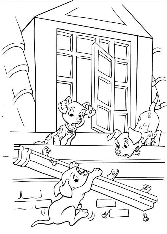 Plansa de colorat cu 102 Dalmatieni 56 75